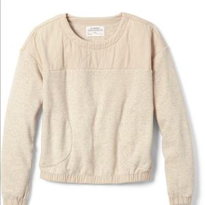 REI Beige Nook Quilted Pull-Over Sweatshirt